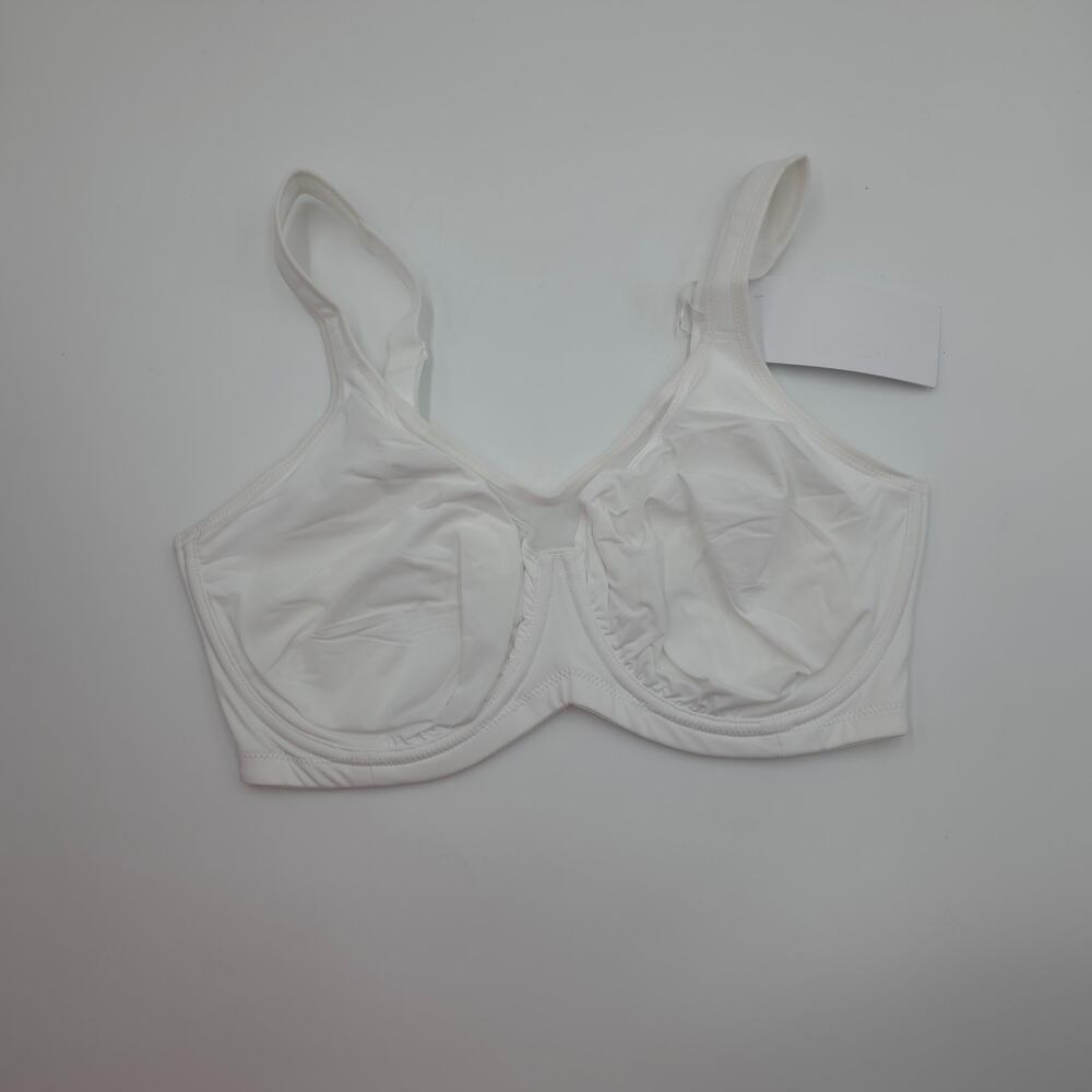 HSIA CoolComfort Smoothing Unlined Minimizer Underwire Bra in White Size 34DDD
